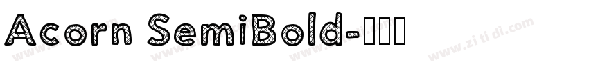 Acorn SemiBold字体转换